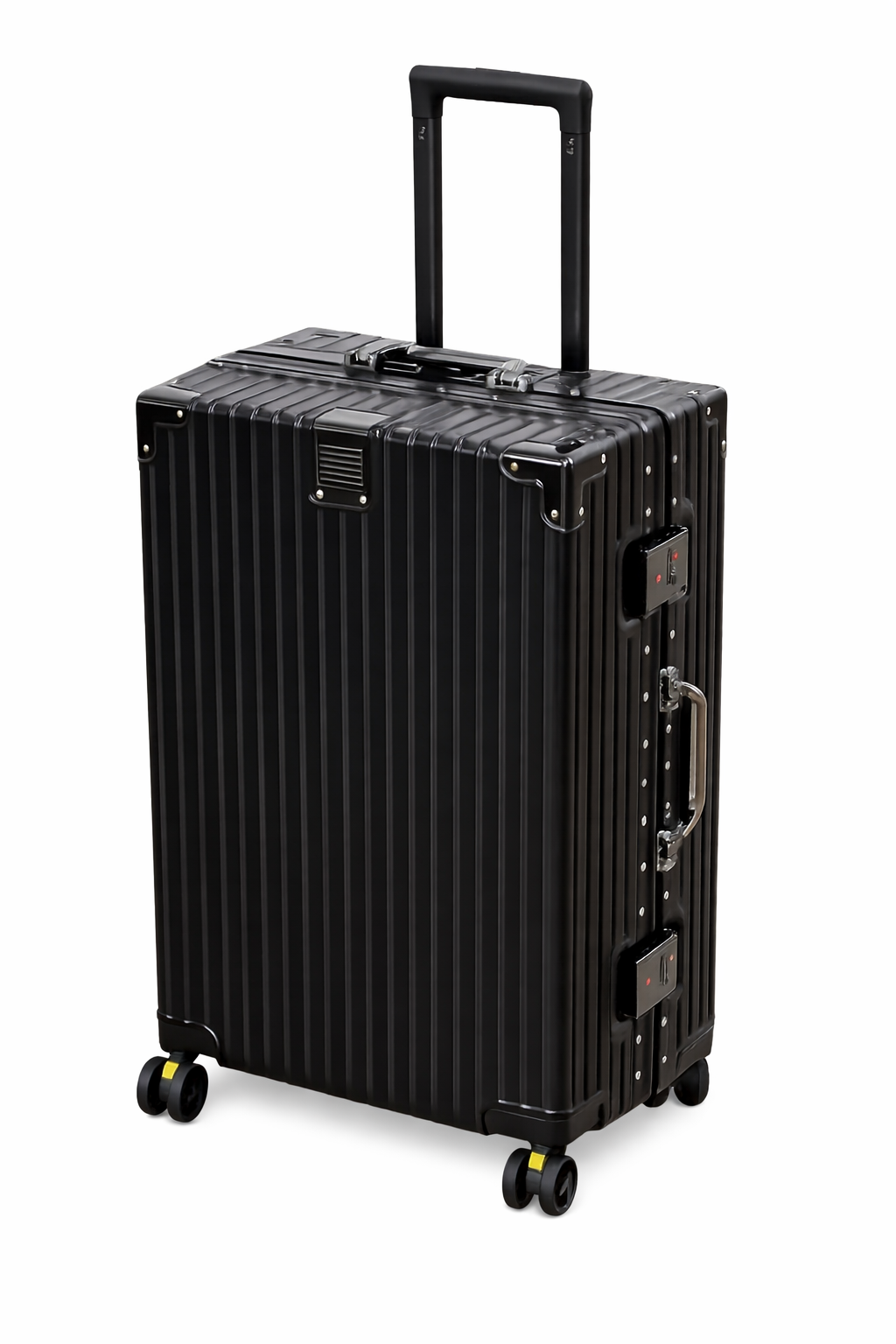 Luggage, Hardshell Suitcase with 360 Wheels, Black  Frame Rolling Luggage ABS+PC suitcase